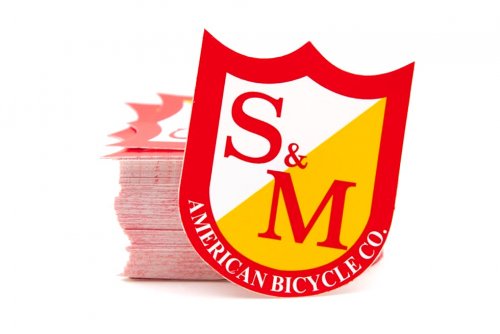 S&M Medium SHIELD Sticker Red