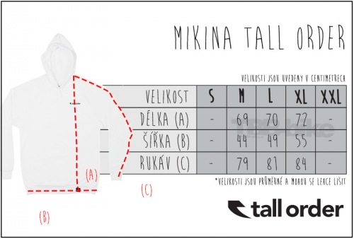 Mikina Tall Order LOGO White