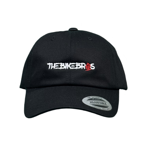 Kšiltovka Thebikebros LOGO Dad Cap Black/ Wht/ Red