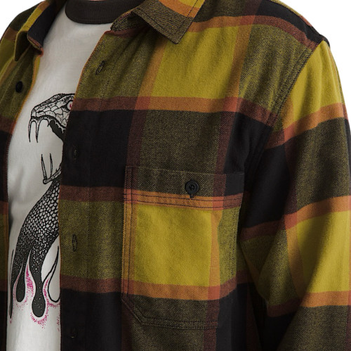 Košile Vans LARKSPUR PLAID FLANNEL Burnt Gold/ Blk