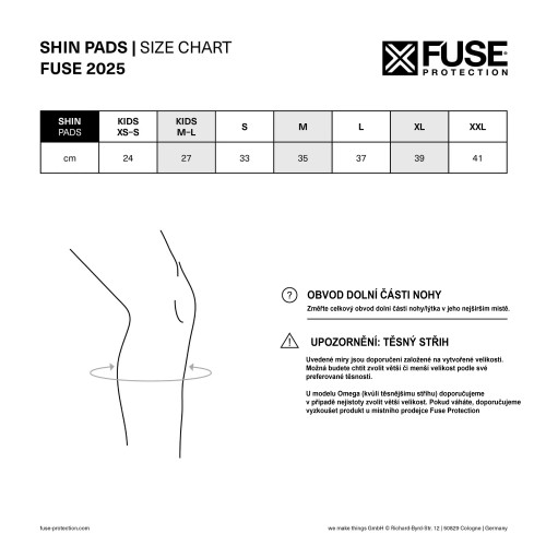 Chrániče holení, kotníků Fuse OMEGA PRO