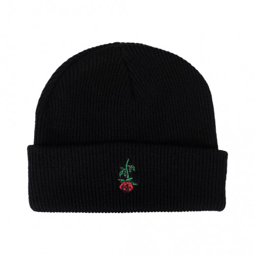 Subrosa ROSE EMBROIDERED Beanie Black