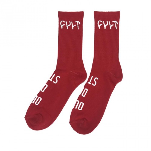 Ponožky Cult LOGO Red/White