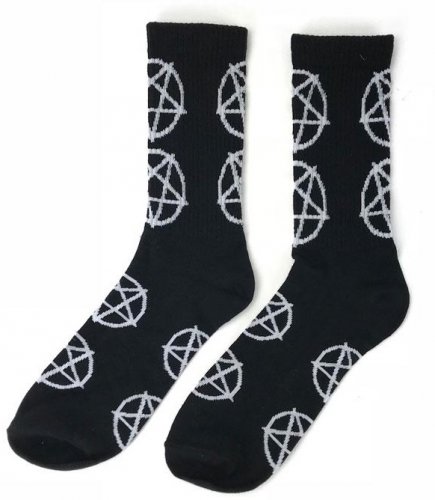 Ponožky Cult PENTAGRAM Black/White