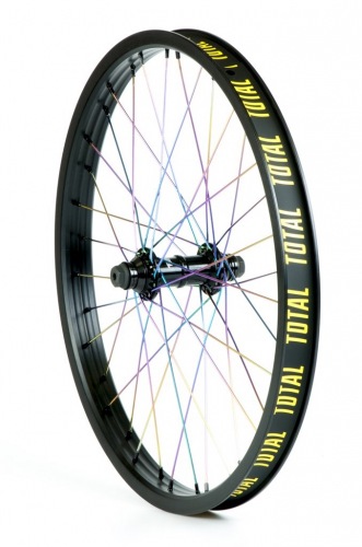 Total BMX TECHFIRE Front Wheel Black/Rainbow