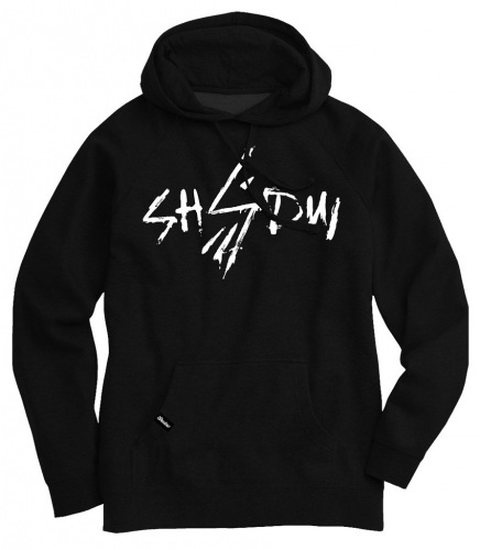 Shadow CHALK Hooded Pullover Sweatshirt Black