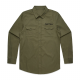 Cult MILITANT Button Up Army Green